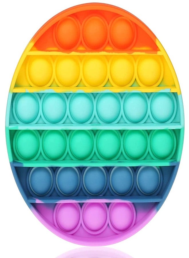 DealFry Push Pop Bubble Sensory Fidget Toy Set,Pop It Autism Special Needs Silicone Stress Relief Toy Popper Educational Toys for Family and Friends Rainbow Motor Kids (Round) - Image 3